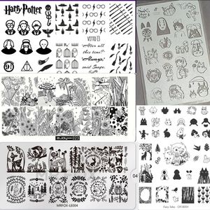 Bundle 5 Nail Art Plates - Stamping plates